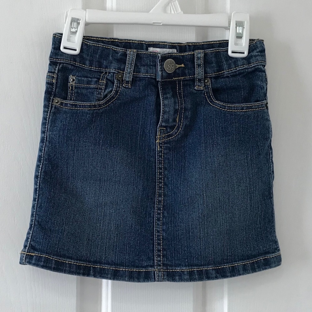 1989 Place blue Jean Skirt Elastic/Adjustable Waist Girls Size 8 stretchy